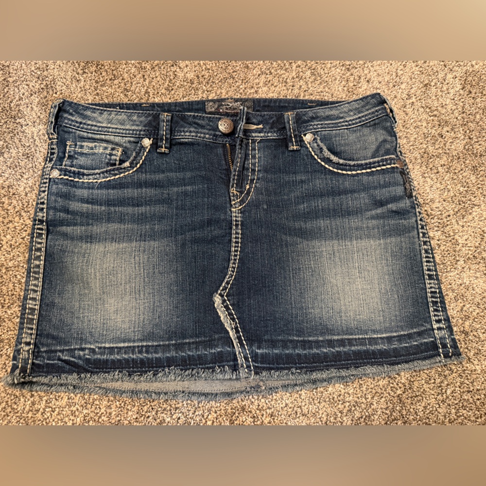 Silver Jeans Denim Mini Skirt